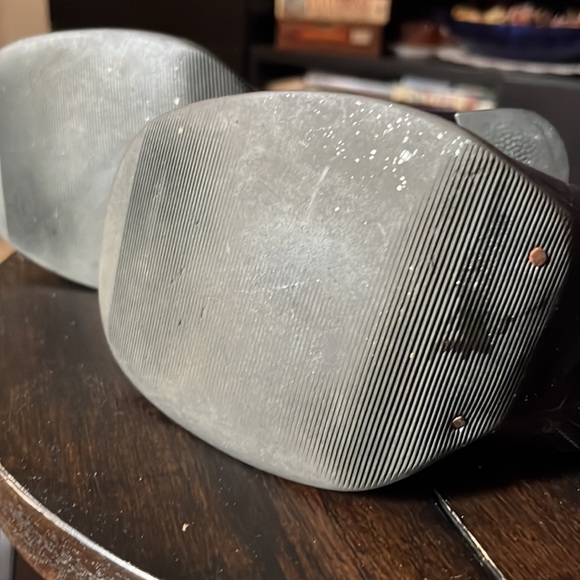 Vintage Black leather platform boots. Below calf Sz IT 37 - 6 1/2 -7 Made in IT - Picture 8 of 8